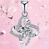 925 Sterling Silver Clover Necklace Pendant Korean Style Fashion Silver Jewellery Accessories