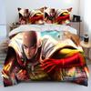 Роскошный Новый 3D Принт One Punch Man, Аниме Мультфильм Одеяло Постельное Белье Комплект, Пододеяльник Постельное Белье Комплект Покрывало Наволочка Постельное Белье Комплект