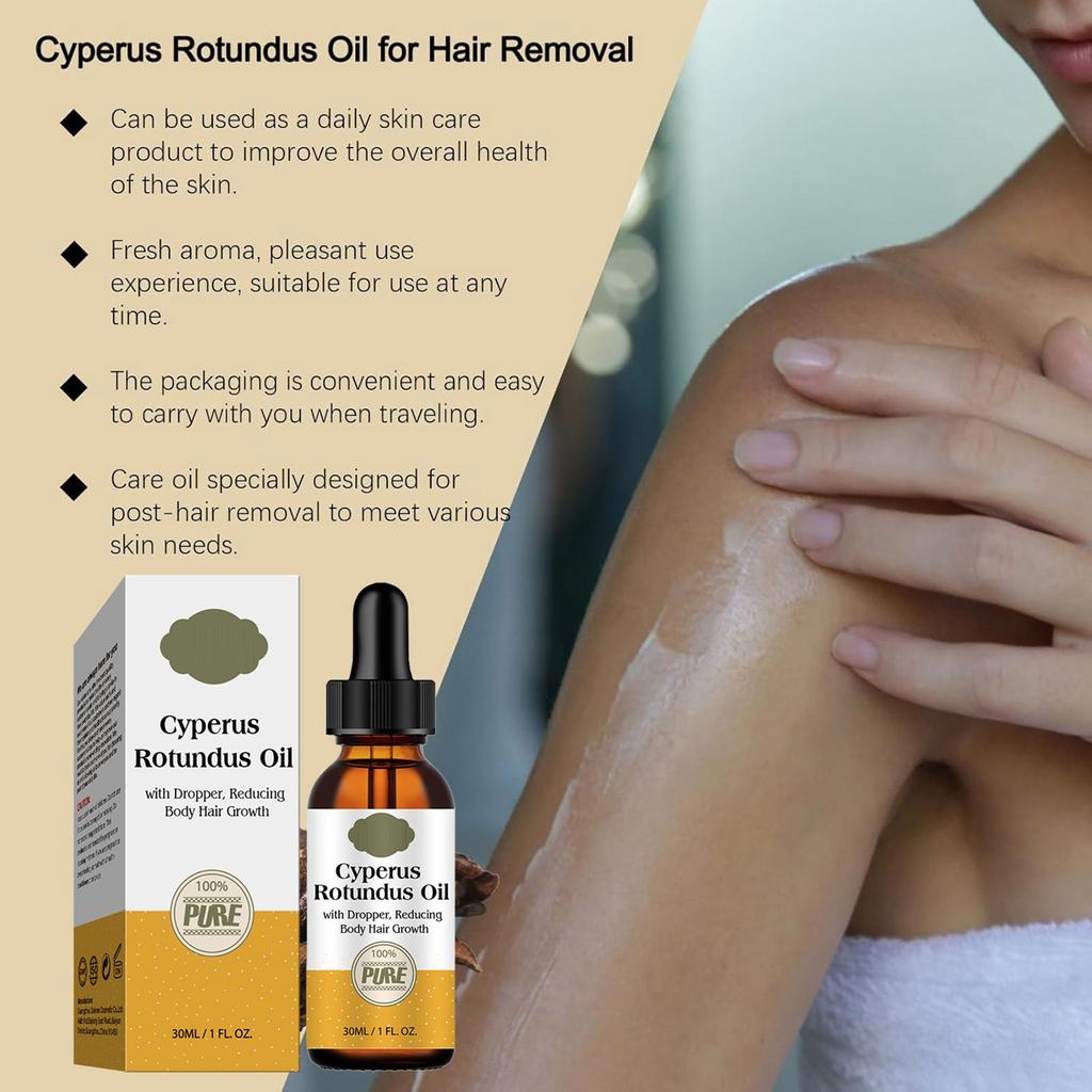 Масло Cyperus Rotundus для удаления волос, натуральное масло кипрея, уменьшает рост волос, успокаивает кожу, идеально подходит для мужчин и женщин, 30 мл