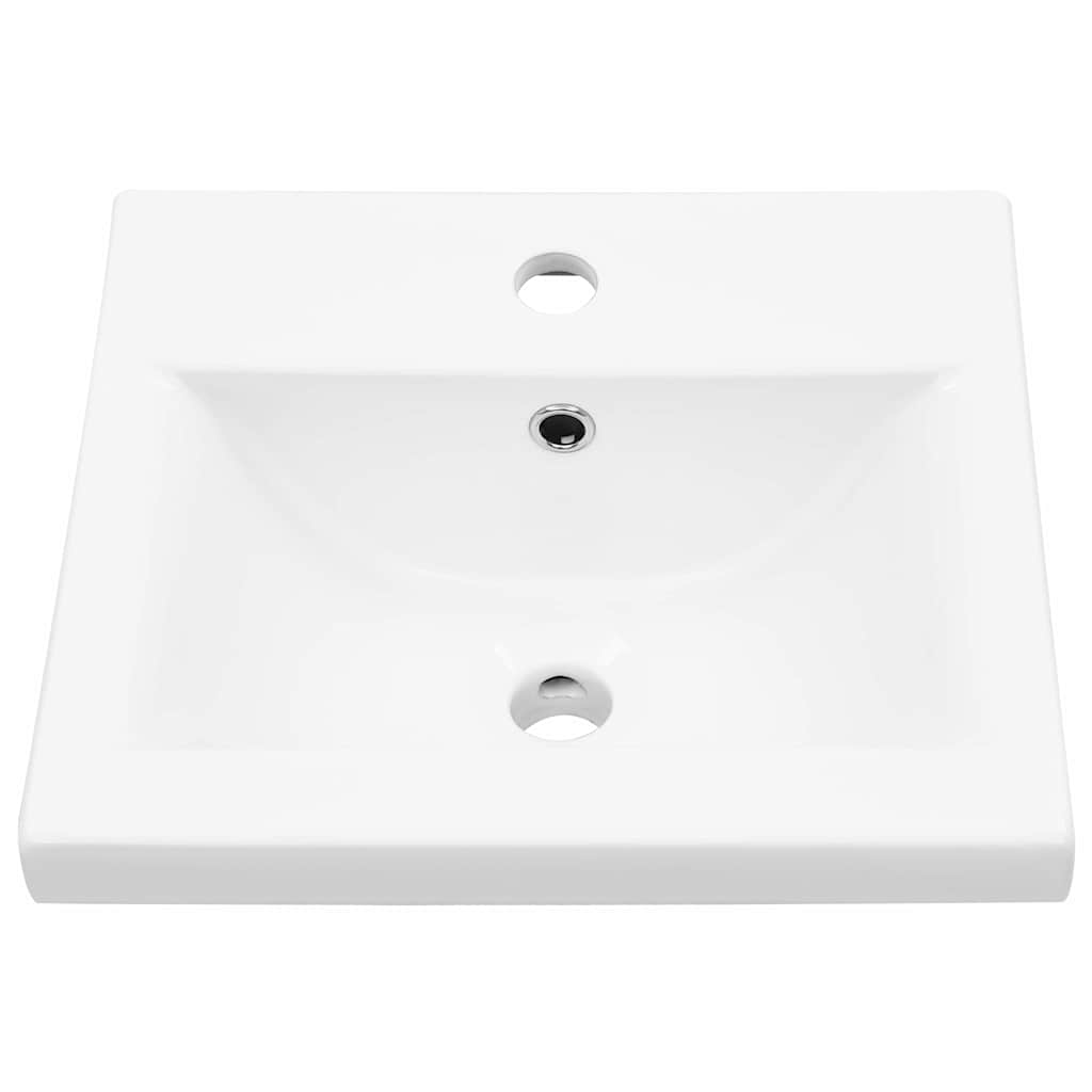 Washbasin Cabinet with Door Black Oak Effect 80 x 39 x 62 cm