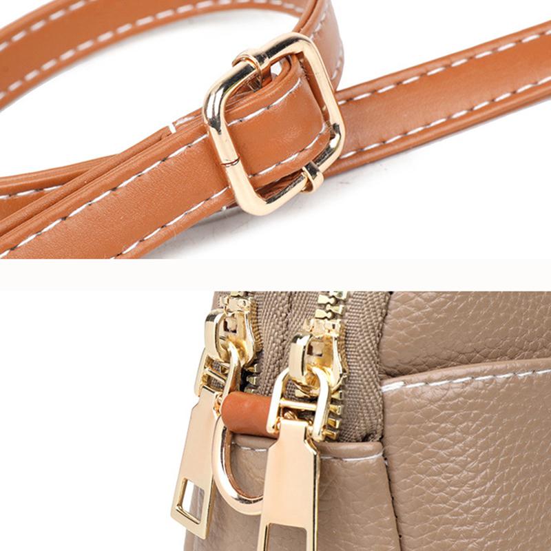 Женская сумка-кроссбоди из искусственной кожи для мобильного телефона, простая многослойная сумка для покупок, на плечо KTB