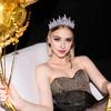 Свадебная корона тиара принцесса королева фея свадебный головной убор свадебная корона сплав горный хрусталь день рождения выпускной вечеринка подарок