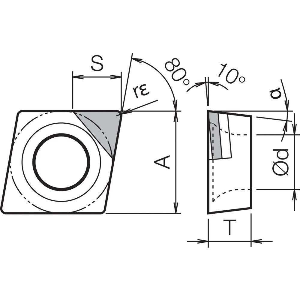 KYOCERA Токарная пластина Алмаз KPD010 CPMH090304
