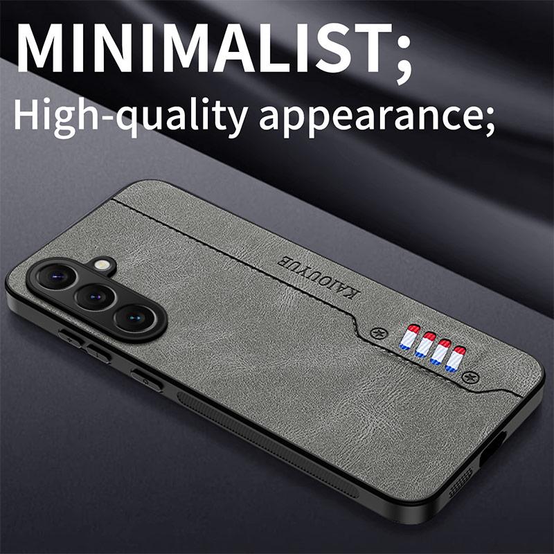 Цветная прошивка Ретро Матовый кожаный чехол для Samsung Galaxy A56 A36 A16 A06 A55 A35 Полная защита камеры Противоскользящая накладка