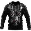Mans Skull Printing Hoodies Autumn Fashion New  Retro Hip Hop Style Hooded Sweatshirts Street Trend Leisure Comfortable Pullover