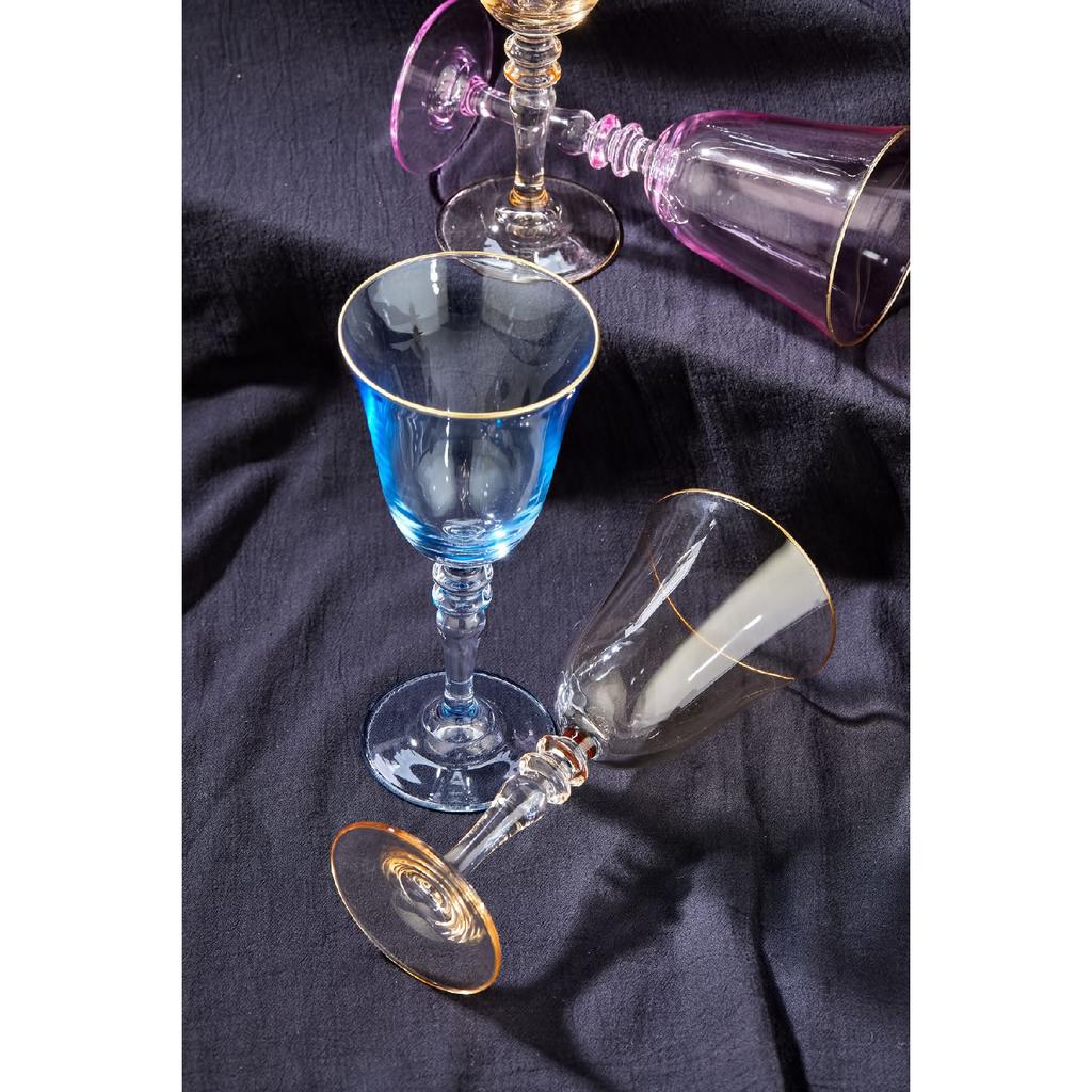 6 позолоченных стаканов для кофе Nova, цветной презентационный стакан для безалкогольных напитков 100cc