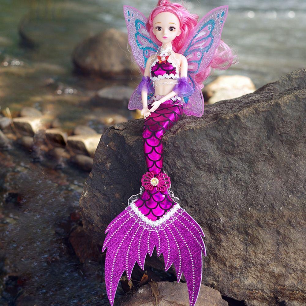 Pretty 45cm Mermaid Doll 11 Movable Joints Bjd Doll Set Princess Doll (with Lights and Music)