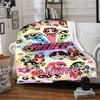Custom Name Powerpuff Girls Adventure flannel Blanket for Super Soft Cute Comfort Blanket for Travel Bedding Couch Sofa Blanket