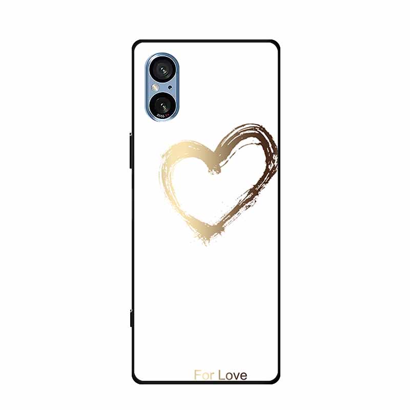 For Sony Xperia 5 V Case XQ-DE54 Lovely Soft TPU Silicone Painted Cat Phone Cover For SONY Xperia 5 V 5G 5V 2023 Shell Bumper