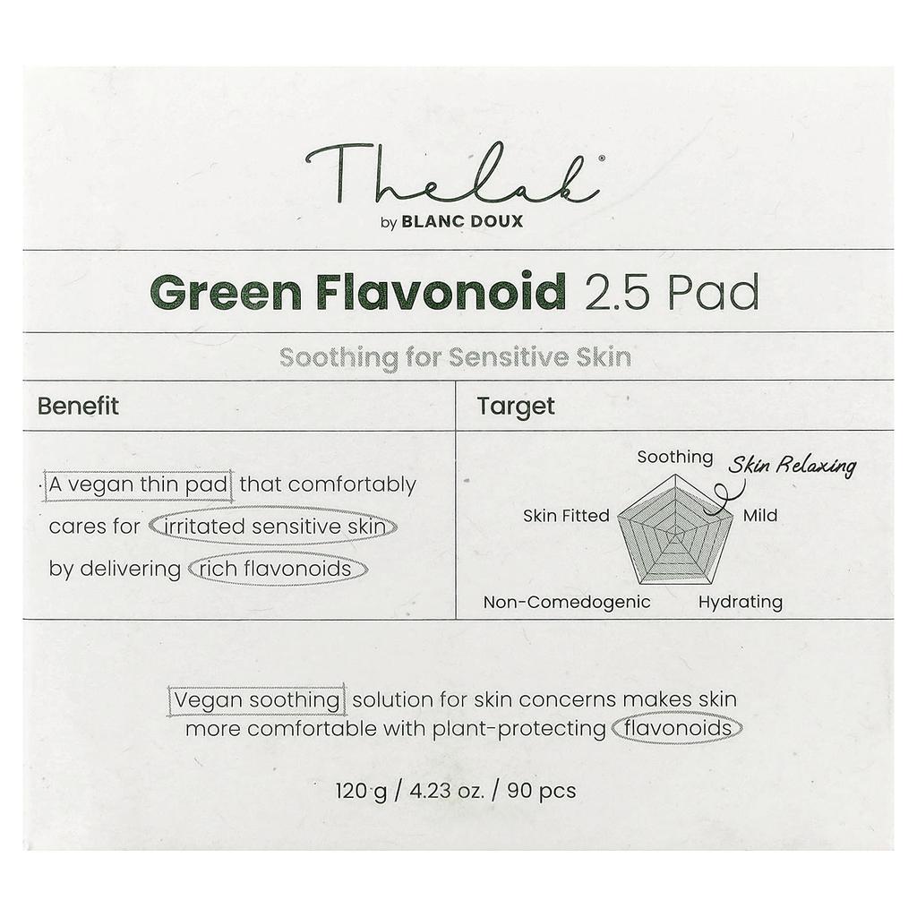 The Lab by Blanc Doux Green Flavonoid 2.5 Pads, 90 Sheets, 120g (4.23oz)
