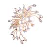 Корейская мода жемчужная брошь со стразами и бриллиантами на корсаже для женщин