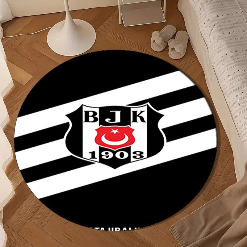 Besiktas Crest Legacy 1903 Round mat Home Decor, Chair rug For livingroom,Bedroom, doormat home decor Birthday Gift Christmas Gifts