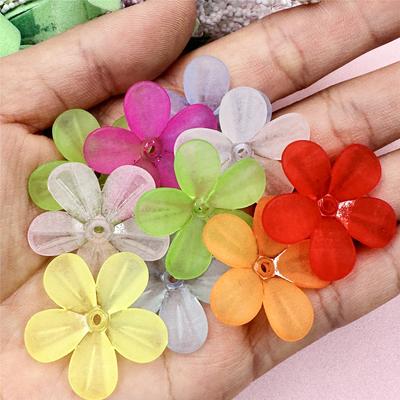 DIY серьги ювелирные изделия для волос матовые полупрозрачные 10 шт. изготовление своими руками 5 лепестков цветка 28,5 мм материал ручной работы сосуд ювелирных аксессуаров