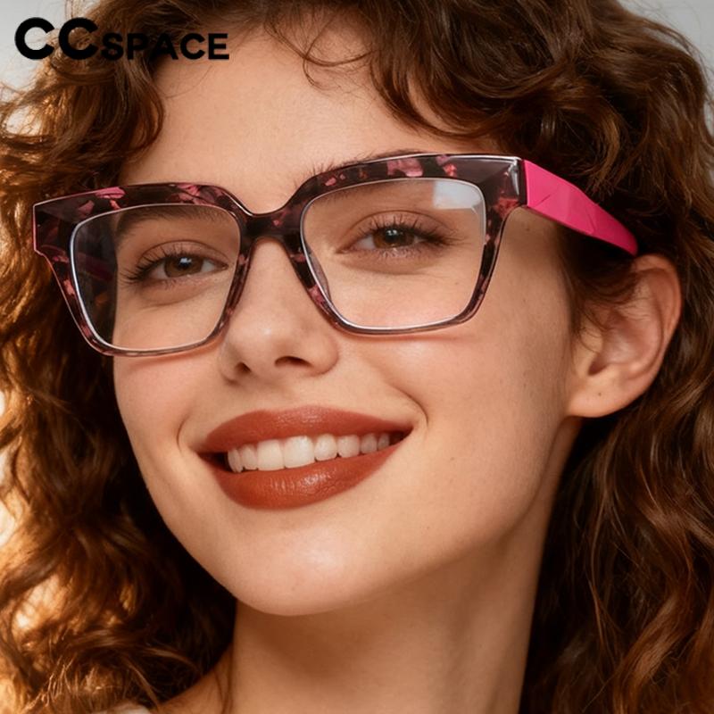 CCspace Модная оправа для очков для женщин Очки для чтения Женские рецептурные очки Очки с защитой от синего света Декоративные очки