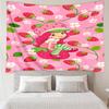 Straw-berry Sweet Moment Quick-Dry Tapestry Hanging for Bedroom,Livingroom, Playroom,Decor Art Room Wall Tapestry Holiday and Birthday Gifts