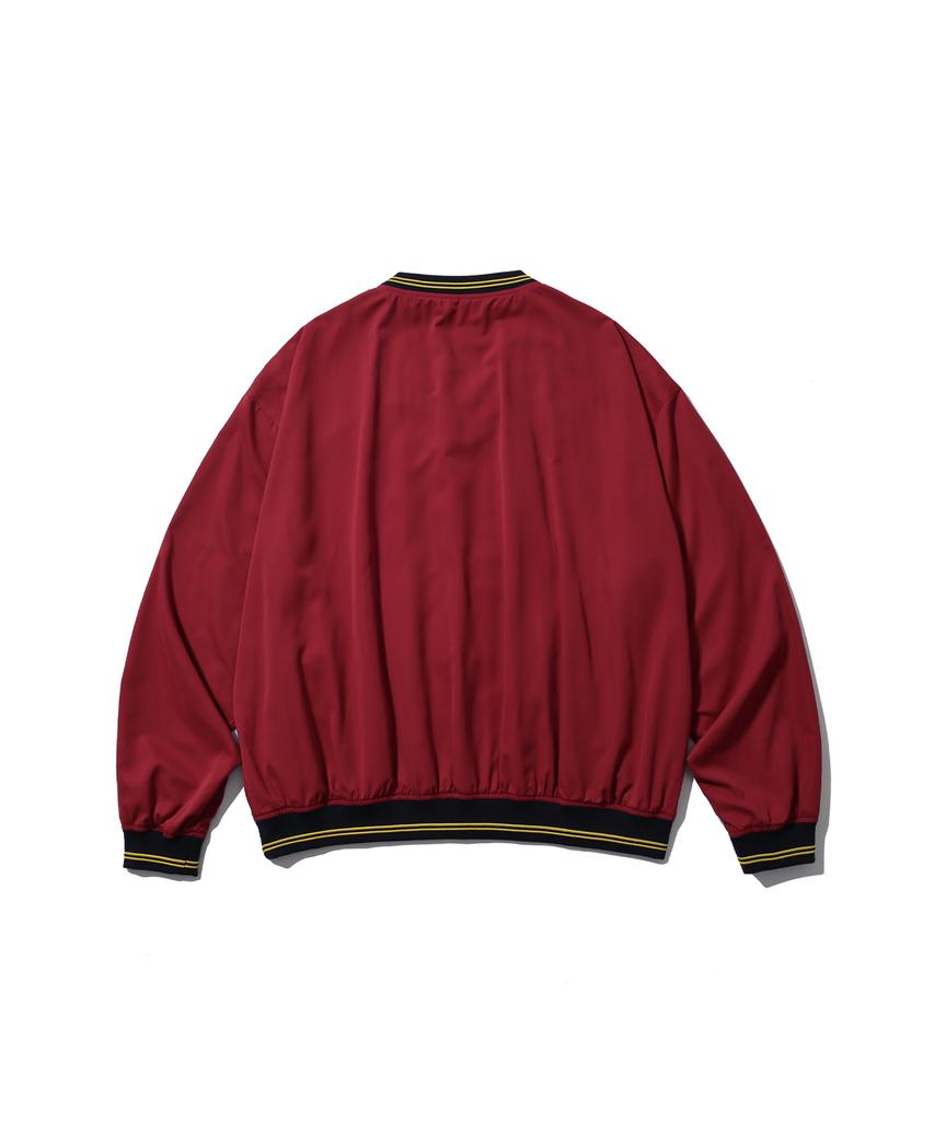 ANGLAN Lettermen Nylon Pullover - Red