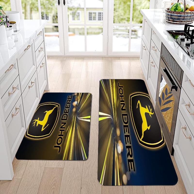 john deere Flannel Area Rug Soft Kitchen Floor Mat Non Slip Carpet Room Decor