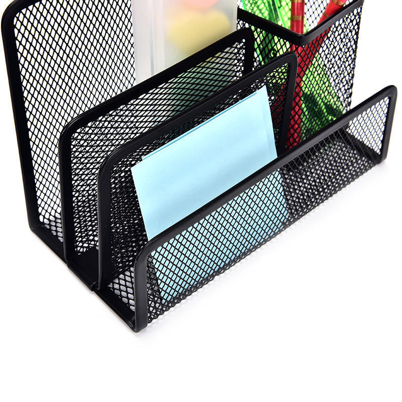 1Xblack Mesh Letter Paper File Storage Rack Holder Tray Organizer Desktop Office