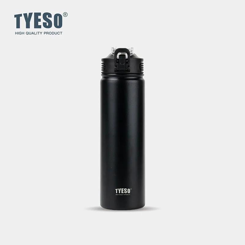 Tyeso Water Bottle with Lid Insulated Stainless Steel Thermos Travel Sports Water Bottles For Cold and Heat Thermal Mug