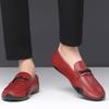 2024 Красная модная мужская кожаная повседневная обувь весна-лето новый горячий тренд легкие мужские мокасины из крокодиловой кожи обувь для вождения