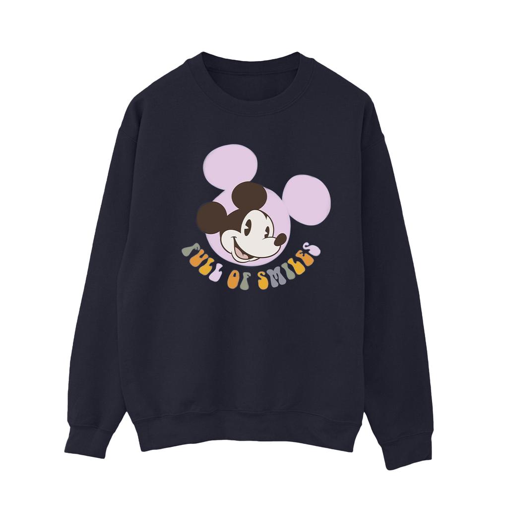 Disney Womens/Ladies Mickey Mouse Full Of Smiles Sweatshirt