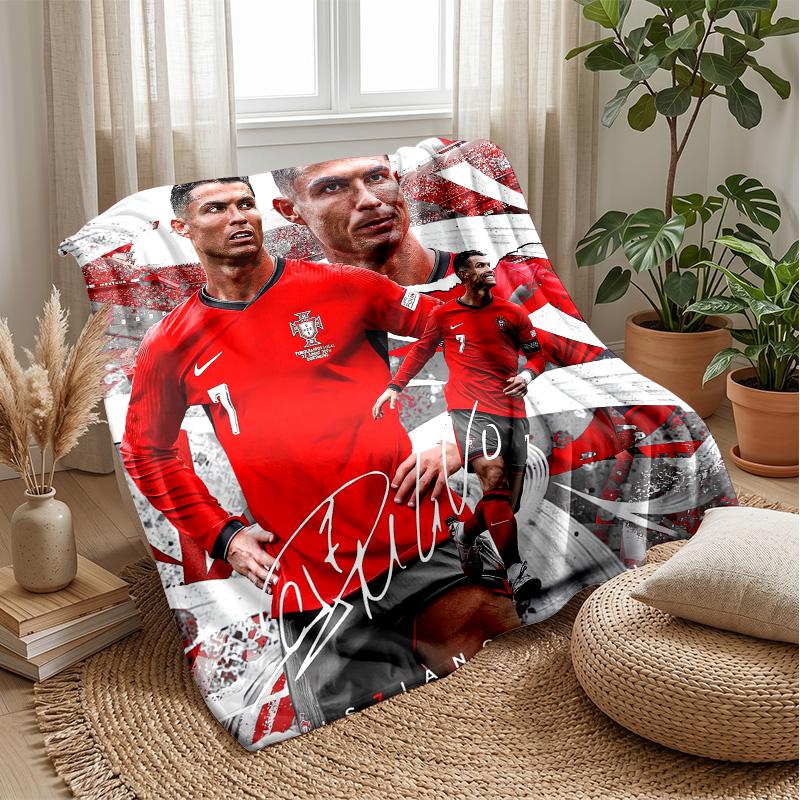 Cristiano Ronaldo Theme blanket Soft Flannel Blanket Plush Throw Blanket Cozy Sofa Bed Blanket for Home Decor