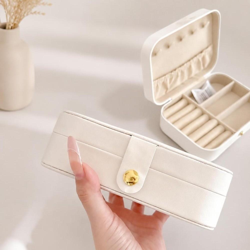 Cartoon Rabbit Cat Jewelry Storage Box PU Leather Portable Jewelry Box For Home Storage