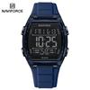 Original Outdoor Men Boys LCD Digital Watch Calendar Chronograph Waterproof Night Pattern Silicone Strap Casual Fashion Watch NF6106