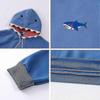 Unisex Funny Shark Teeth Hoodies Long Sleeve Oversized Drawstring Sweatshirt Casual Comfortable Pullover