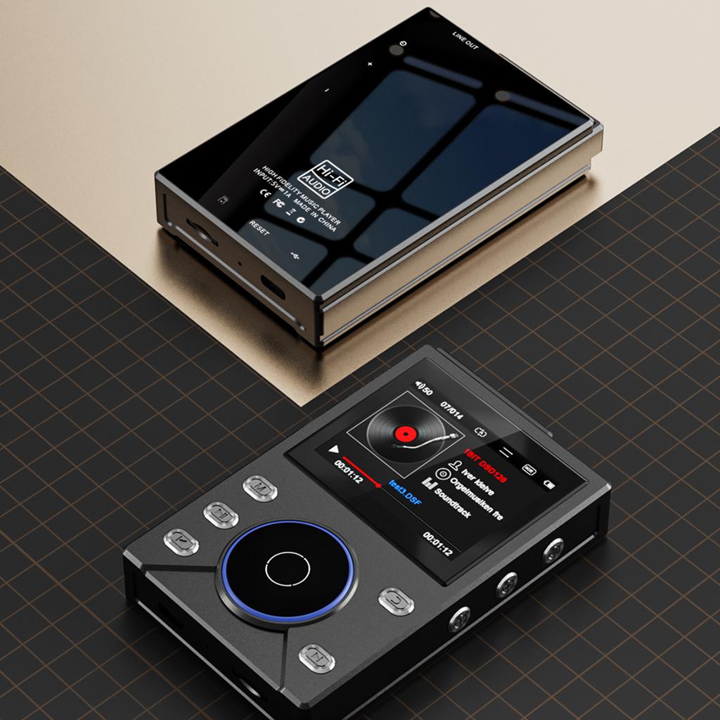 DSD Плеер без потерь 2,4-дюймовый ЖК-экран Аудио высокого разрешения Walkman Легкий Walkman Аудиоплеер для путешествий, поездок на работу, офиса