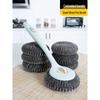 Long Handle Kitchen Cleaning Brush with Steel Wool Balls
