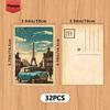 32 шт. Коллекционная винтажная открытка в старинном стиле для путешествий 4x5,7 дюйма Винтажная архитектурная открытка, Открытка