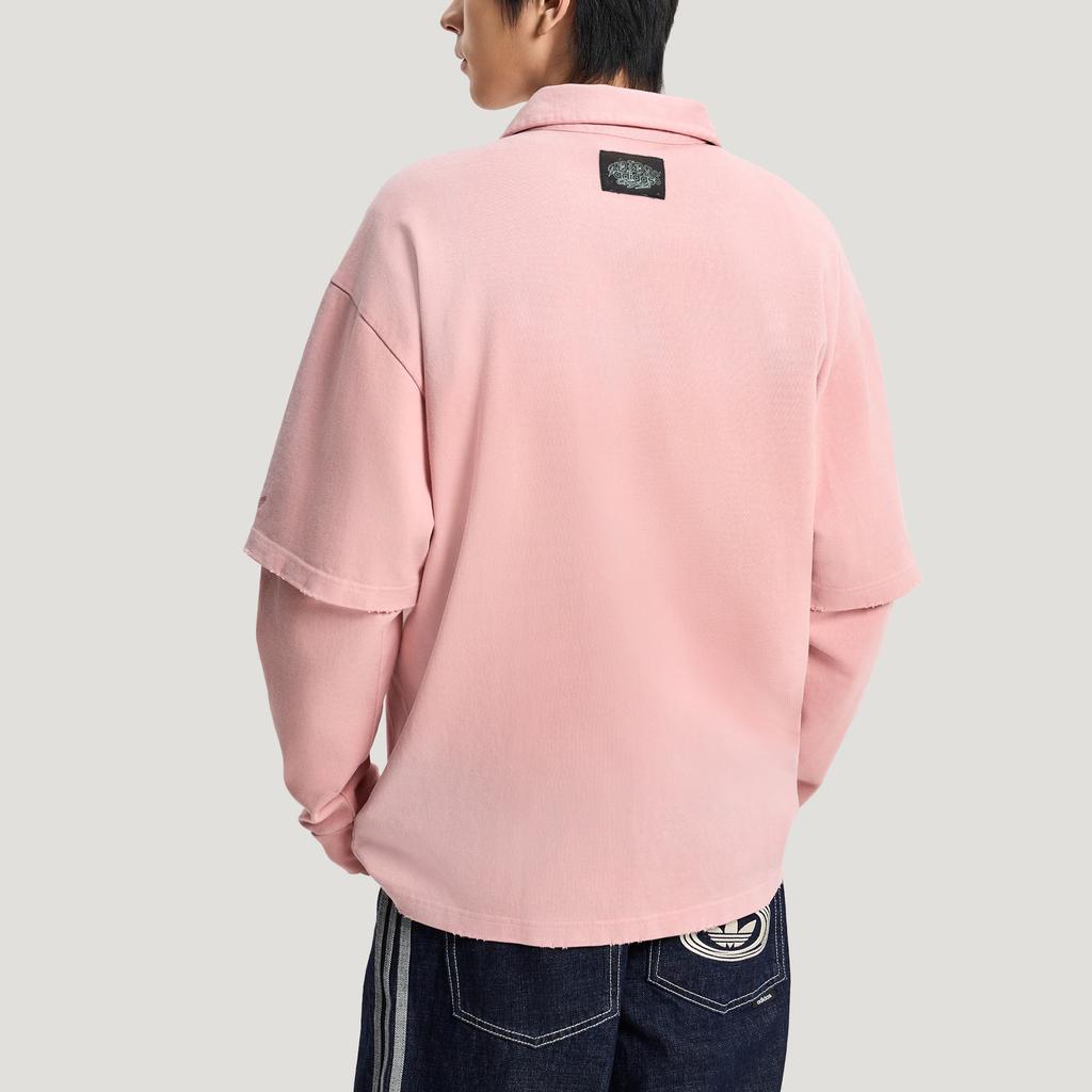 adidas Originals FW25 2-в-1 Лонгслив Вязаный Свободный Крой Рубашка-поло Мужские топы KR5054