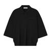 Men's Fear of God Essentials Signature Quarter Sleeve 90's Knit Polo 'Vintage Black'