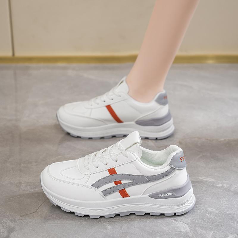 Весенние женские туфли, новые дышащие маленькие белые туфли, детские универсальные корейские туфли на толстой подошве, увеличивающие рост, спортивная обувь, повседневная обувь для папы, модная обувь