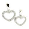 Les Trésors De Lily [M1761] - White 'Love' Silver Earrings