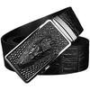 Crocodile Pattern for Men First Layer Cowhide Automatic Buckle Leather Belt Belt