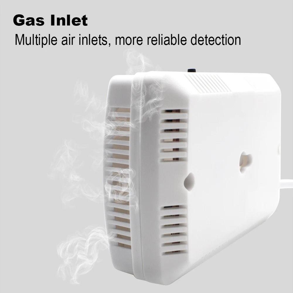Compact Combustible Gas Leak Alarm Wall Mounted Natural Gas Alarm Sensor Gas Leak Detector Kitchen