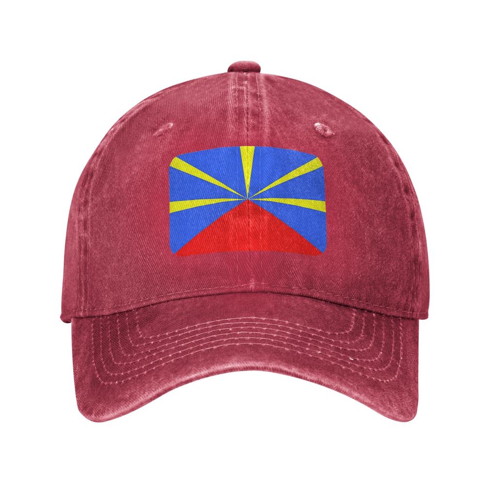974 Флаг Реюньона Джинсовая Кепка с Эффектом Поношенности Повседневные Бейсболки Регулируемая Кепка Летние Унисекс Бейсболки