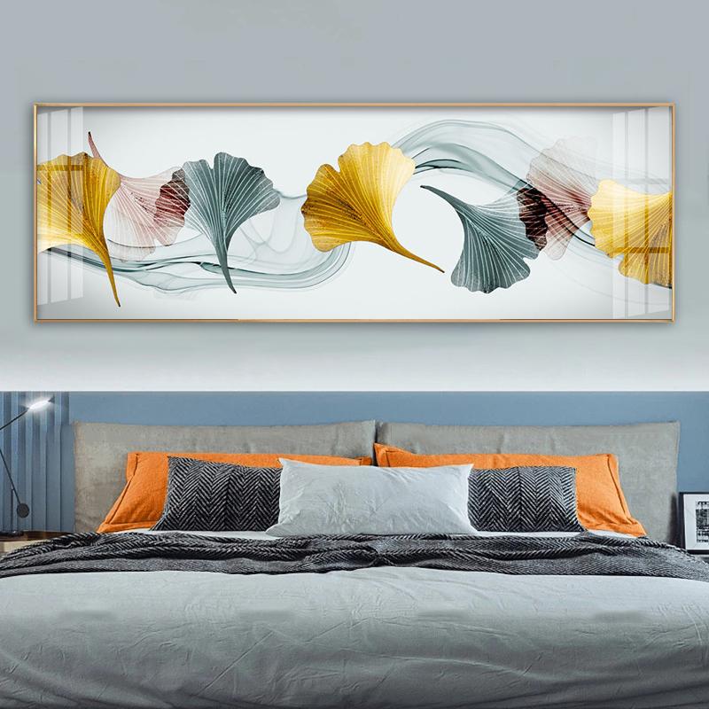 Картина с листьями гинкго, печать на холсте, плакаты на скандинавскую тему, настенные художественные фотографии для гостиной, современное абстрактное украшение для дома без рамки
