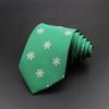 Classic Red Green Christmas Tie, For Men Women, Snow Santa Claus Ties, Party, Neckties