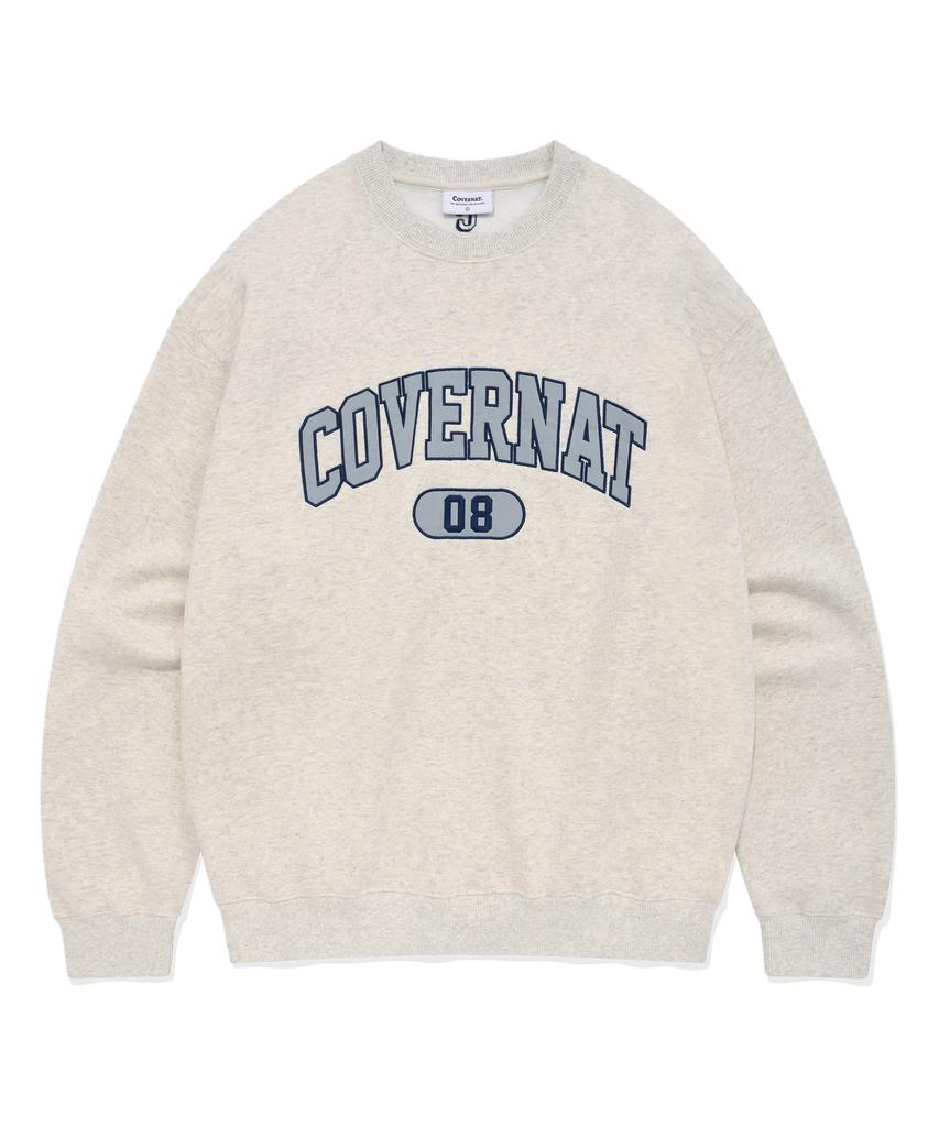 COVERNAT Arch Logo Sweatshirt Oatmeal