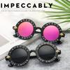 European and American Trends New Sunglasses Ladies Round Frame Burt's Bees Sunglasses Fashion Letters Online Celebrity Glasses.