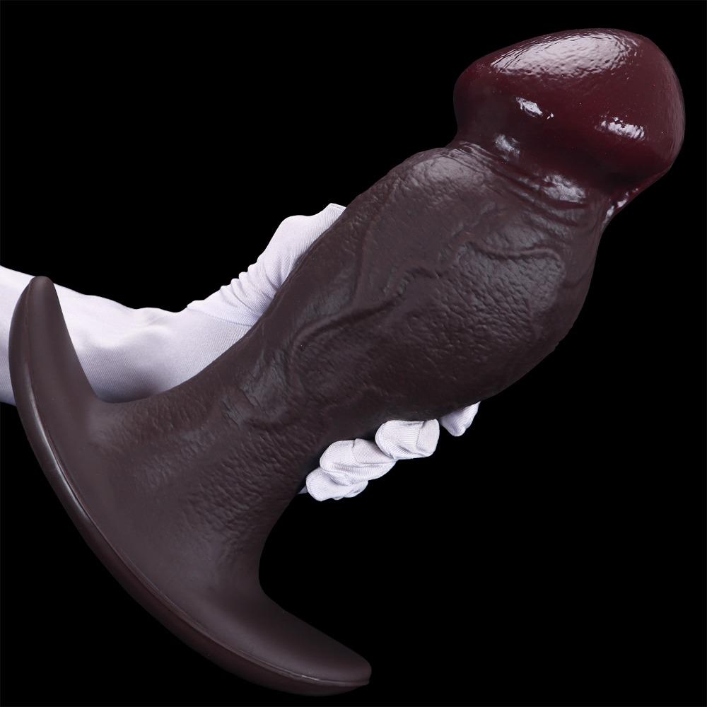 Реалистичный дилдо с гигантской грибовидной головкой - Силиконовый мягкий анальный/вагинальный дилататор, носимая SM секс-игрушка для женщин