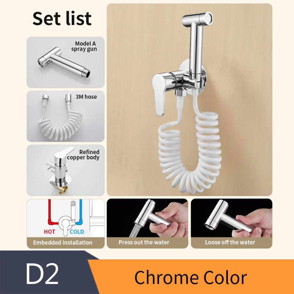 Настенный латунный смеситель для биде с горячей и холодной водой, водопроводный кран, смеситель для душа, смеситель для биде, окрашенный в белый цвет 811586