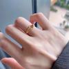 Unique Twisted Copper Gold Plated Adjustable Ring For Women Modern Style