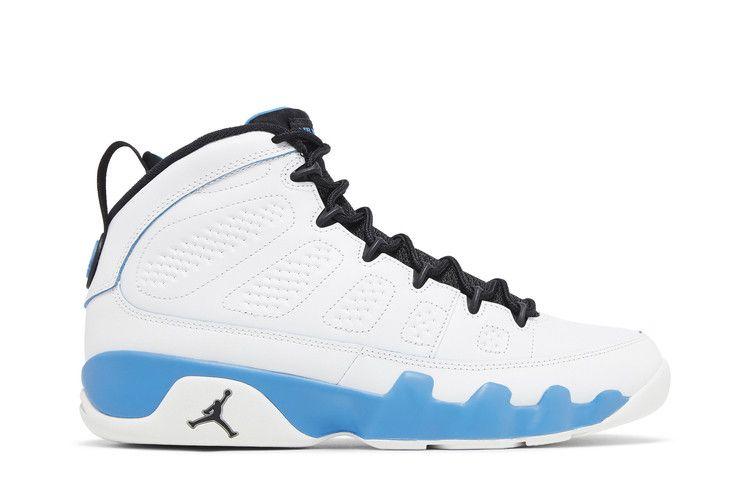 Мужские кроссовки Jordan 9 Retro Powder Blue (2024) Саммит Белый/Черный/Темно-Синий Порошок