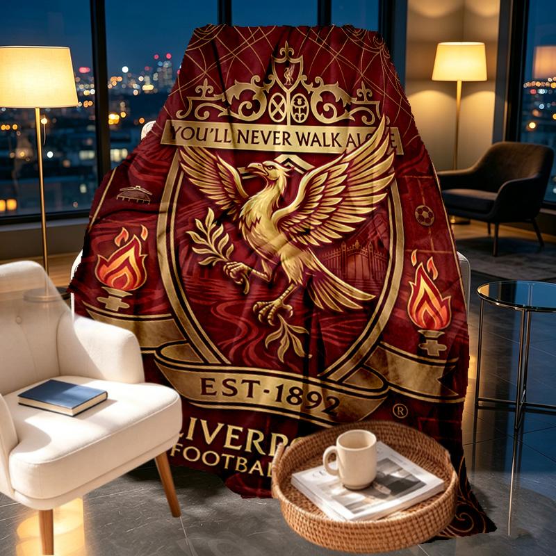 Liverpool Football Club Print Blanket - Soft & Comfortable, for Bedroom, Travel, Sofa, Home Decoration - Birthday Christmas Gift for Friend