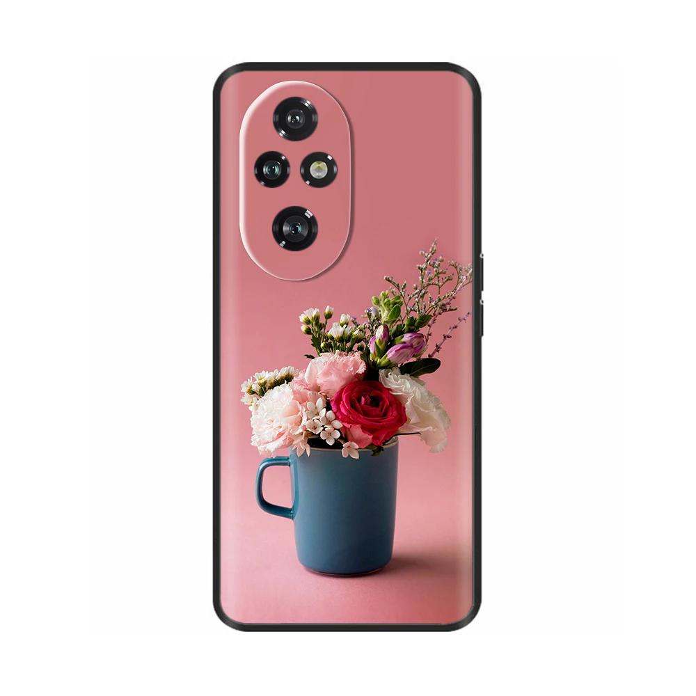 Чехол для Honor 200 Pro Милый Мягкий Силикон ТПУ Чехол Funda для Honor 200 Pro honor200 Чехол для Телефона Черный Capas Для Honor 200 Lite
