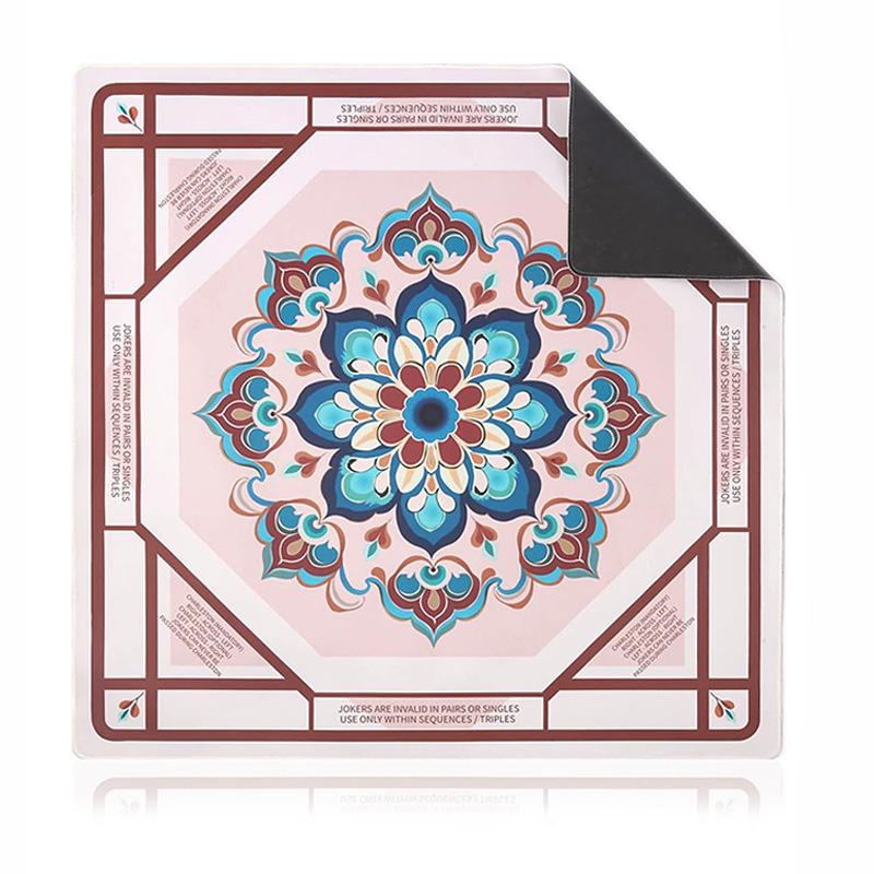 Luxurious Durable Hand-Painted Foldable Slip-Resistant Eco-Friendly Handmade Rubber America Mahjong Mat Smooth Entertainment